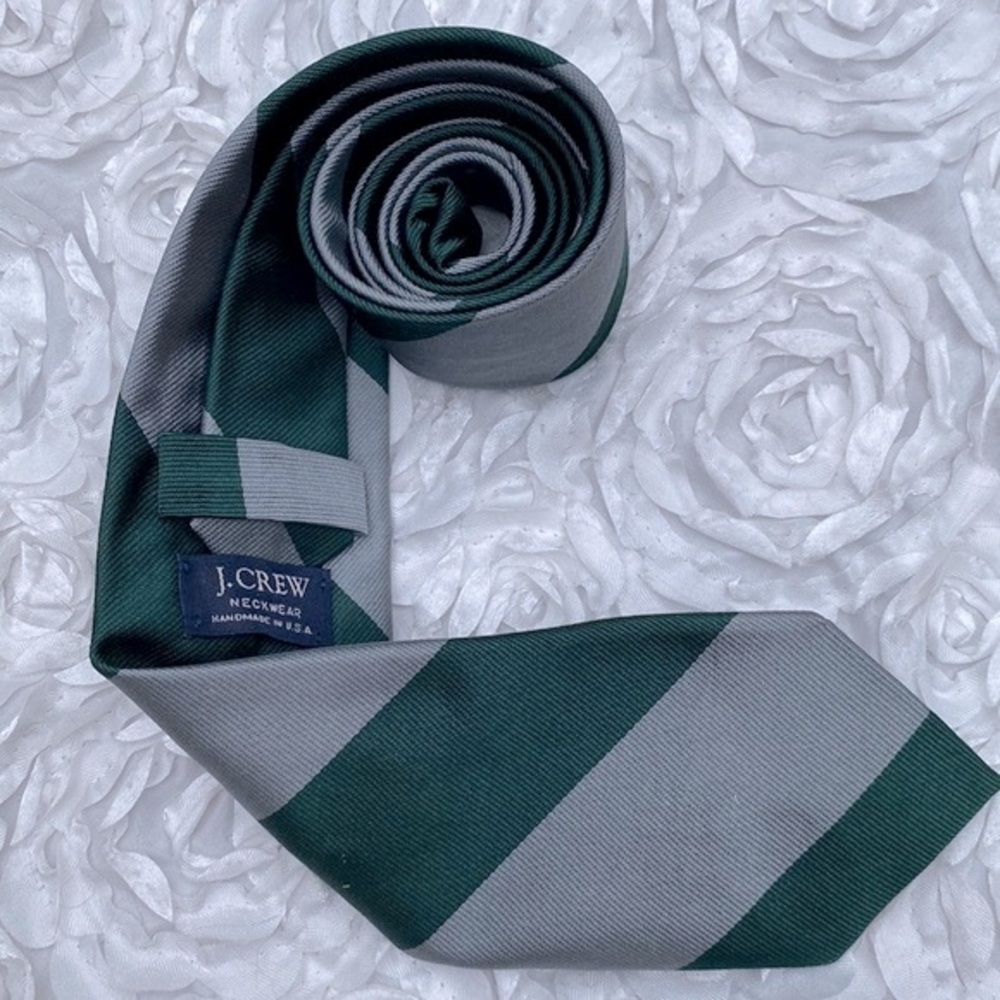 New J. Crew mens striped silk tie
